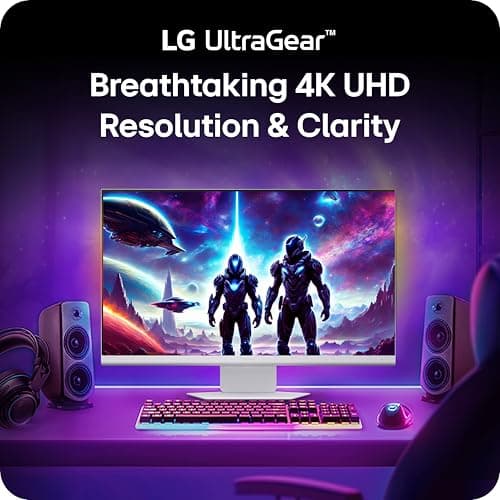 LG 32G810SA-W 32-inch Ultragear 4K UHD (3840 x 2160) IPS Gaming Monitor, 144Hz, 1ms, NVIDIA G-Sync Compatible, AMD FreeSync Premium, VESA DisplayHDR 400, HDMI, DisplayPort, USB Type-C, White 2
