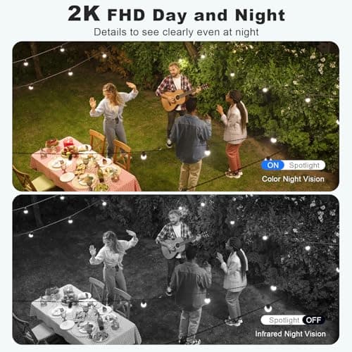 Solar Security Cameras Wireless Outdoor, 2K Pan/Tilt 360° View Solar/Battery Powered WiFi Cameras for Home Security with AI Motion Detection, Spotlight, 2-Way Audio, Siren, IP65, SD/Cloud Storage 4