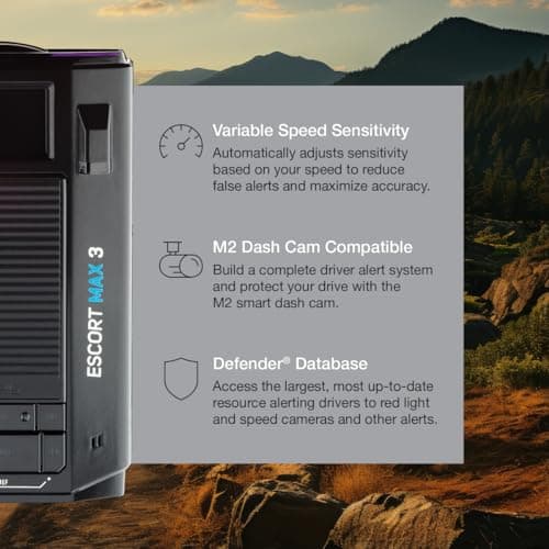 Bundle of Escort MAX 3 Laser Radar Detector + Escort USB-C to RJ11 Radar Power Cord 4