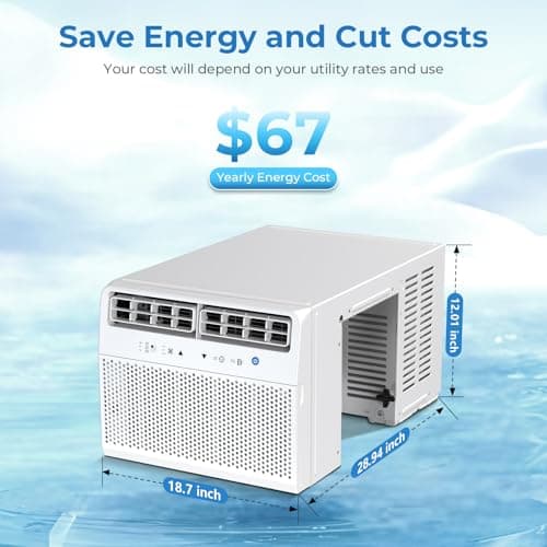 Antarctic Star U-Shaped Window Air Conditioner, 12000BTU Quiet Air Conditioner Window Unit, Cools up to 550 Sq. Ft, Saddle Window AC Units with Full Window View, Energy Saving, 6 Modes, CEER 10.5 2