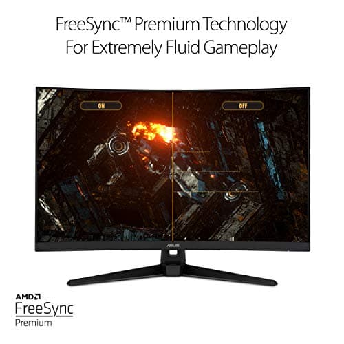 ASUS TUF Gaming 32" 1440P HDR Curved Monitor (VG32VQ1B) - QHD (2560 x 1440), 165Hz (Supports 144Hz), 1ms, Extreme Low Motion Blur, Speaker, FreeSync Premium, VESA Mountable, DisplayPort, HDMI,BLACK 3
