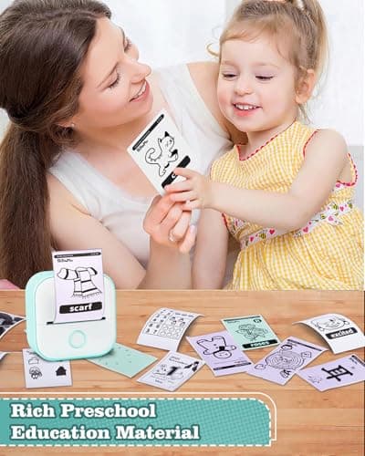 Memoking Sticker Printer - T02 Mini Printer Print Pods Portable Thermal Inkless Sticker Maker Machine Bluetooth Pocket Impresora Portátil Instant Print for Notes, Anatomical Diagrams, Journal,DIY,Gift 5