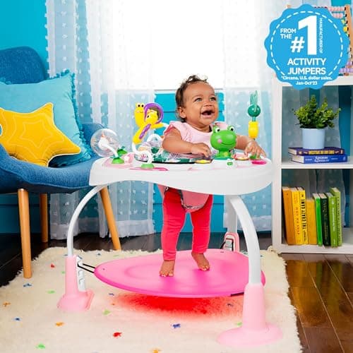 Bright Starts Bounce Bounce Baby 2-in-1 Activity Jumper & Table - Playful Palms 3
