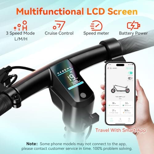 TST HOVSCO Electric Scooter for Adult, Up to 19/23 MPH and 30 Miles Long Range E Scooter, 8.5"/10" Solid and Pneumatic Tire, Portable Folding EScooter with Dual Brakes, Commuting Escooter App Control 3