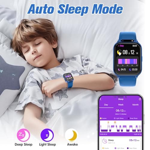 Smart Watch for Kids 1.85" with Fitness Tracker, Sleep Monitor, 22/100+ Sport Modes, DIY Dial, IP68 Waterproof, Step Counter, Heart Rate, Camera, with/Without APP, Gift for 3-12 Years Old Boys Girls 3