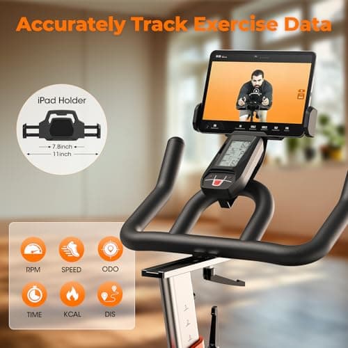 YOSUDA PRO Magnetic Exercise Bike 350 lbs Weight Capacity - Indoor Cycling Bike Stationary with Comfortable Seat Cushion, Silent Belt Drive 010C 4