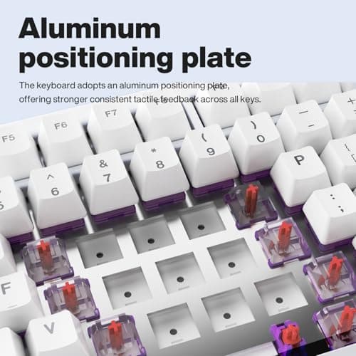 GK GAMAKAY TK75 V2 75% Silent Mechanical Keyboard with TFT Screen, Hot Swap RGB Bluetooth 5.0/2.4GHz Wireless/USB-C Wired PBT Cherry Profile Keycaps Gaming Keyboard (GamaKay Pegasus Switch) 3