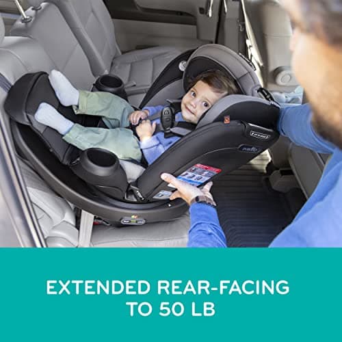 Evenflo Revolve360 Extend Convertible Car Seat with 360 Degree Rotation, Extended Rear-Facing, Forward-Facing, Booster Mode, and Secure Latch Install, Rockland Green 4