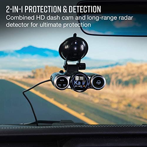 Cobra Road Scout Dash Cam and Radar Detector, Left, WiFi, Bluetooth, iRadar Compatible, HD 1080P Dash Camera for Cars, Heavy Duty EZ Mag Mount, Connects with iRadar App 3