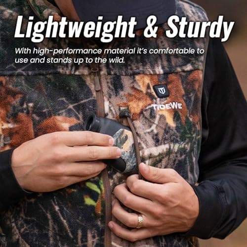 TIDEWE Hunting Rangefinder with Rechargeable Battery, 700Y Camo Laser Range Finder 6X Magnification, Distance/Angle/Speed/Scan Multi Functional Water-Resistant Rangefinder with Case 5