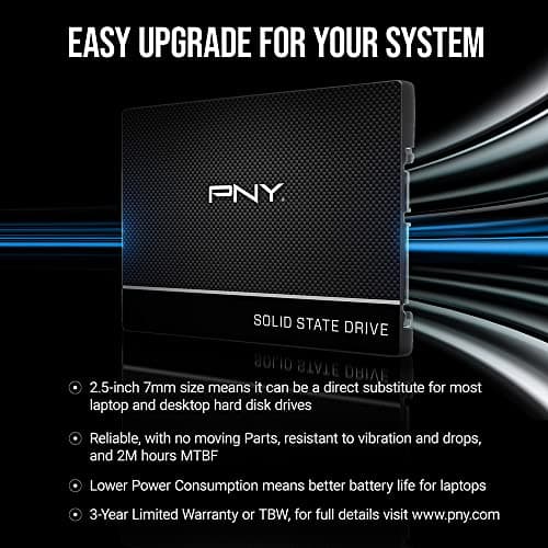 PNY CS900 1TB 3D NAND 2.5" SATA III Internal Solid State Drive (SSD) - (SSD7CS900-1TB-RB) 5