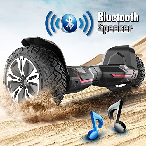 Gyroor Warrior 8.5 inch All Terrain Off Road Scooter with Bluetooth Speakers and LED Lights, UL2272 Certified Self Balancing Scooter 5