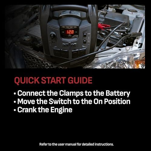 Schumacher Electric 1200A Car Battery Jump Starter and Portable Power Station, 6-in-1 Solution for 12V Batteries, 150-PSI Air Compressor, 200 Continuous/400 Peak Watt Inverter, SJ1332 3