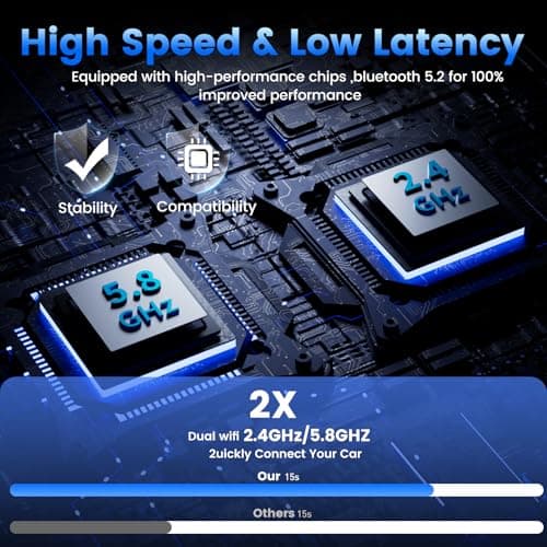 Wireless CarPlay Adapter 2025 Upgrade Mini Design, USB/USB-C Plug & Play Converts CarPlay to Wireless - Easy Use Fast Stable Connection Car Play for iPhone & Android 2