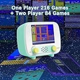 Handheld Game Console, Retro Mini Arcade Machine, 2.8 Inches, (One Player Game 216 Classic Games, Two Player Game 84 Classic Games), Supports for Handheld Controller & AV Output Connection TV 5