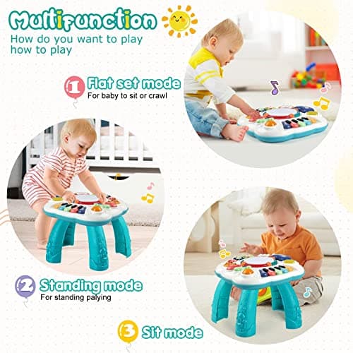 BACCOW Baby & Toddler Toys, Baby Activity Center 6 to 12-18 Month Old, Learning Musical Table Toys for 1 2 3 Year Old Boys Girls Gifts 5