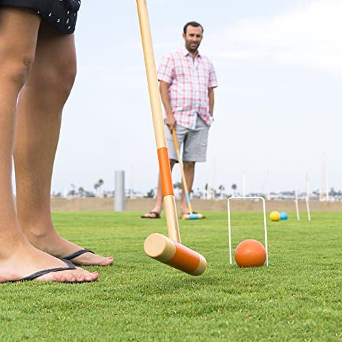 GoSports Six Player Croquet Set for Adults & Kids - Modern Wood Design - Choose Deluxe (35") or Standard (28") 2