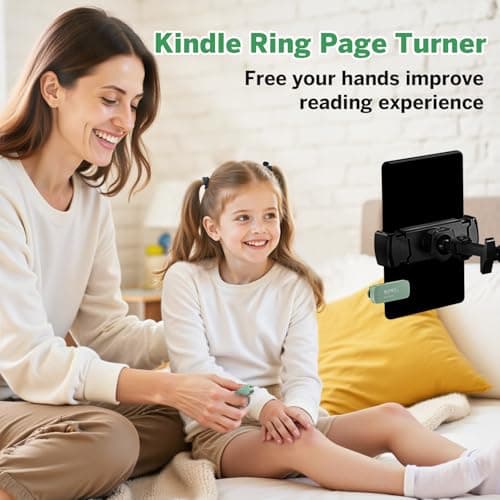Page Turner Ring for Kindle,Remote Control for iPhone iPad Android Tablets E-Readers,Clicker Page Turner for Kindle Accessories for Camera Video Record&Shutter Selfie (Green) 2