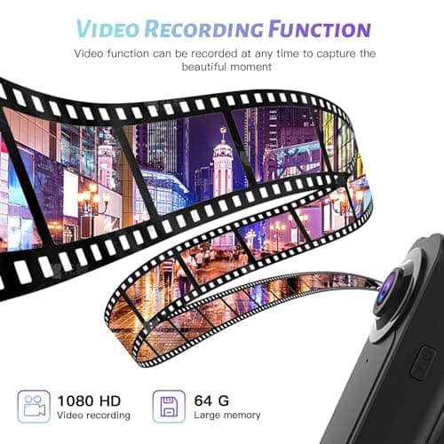 Mini Body Cameras With Audio And Video Recording, POV Camera with 64G Card Body Worn Cam ,Wearable Patrol Video Recording Camcorder With Night Version ,Camcorder for Security Work Records Traveling 3
