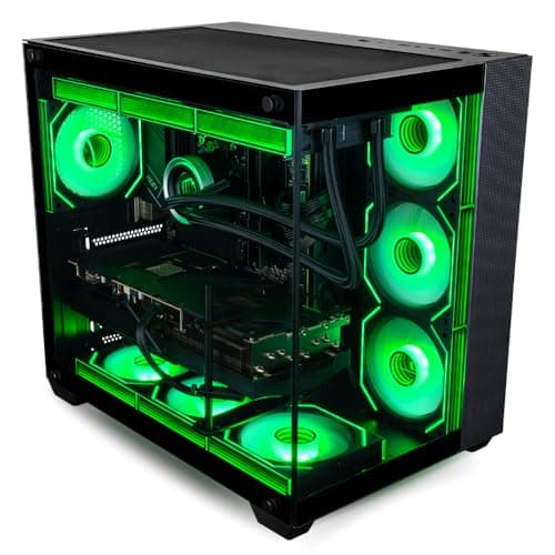 Panorama XL RTX 5090, 24-Core i9-14900KF, 128GB DDR5 RAM, 4TB Gen4 SSD + 6TB HDD, 360mm Liquid Cooled Gaming Desktop PC w/Windows 11 Pro, 3 Year Warranty, RGB KBM, Internal WiFi 6E, 3X DP, HDMI 2
