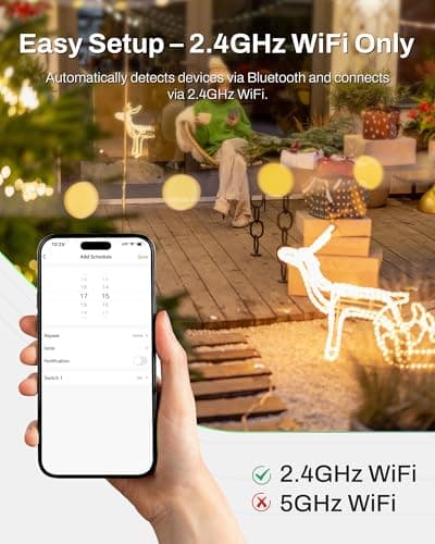 BN-LINK Smart Wi-Fi Outdoor Smart Plug, Heavy Duty Wi-Fi & Bluetooth Smart Plug with 3 Outlets, Alexa Smart Plugs for Alexa Devices & Google Assistant, Weatherproof IP44, No Hub Required, ETL Listed 3