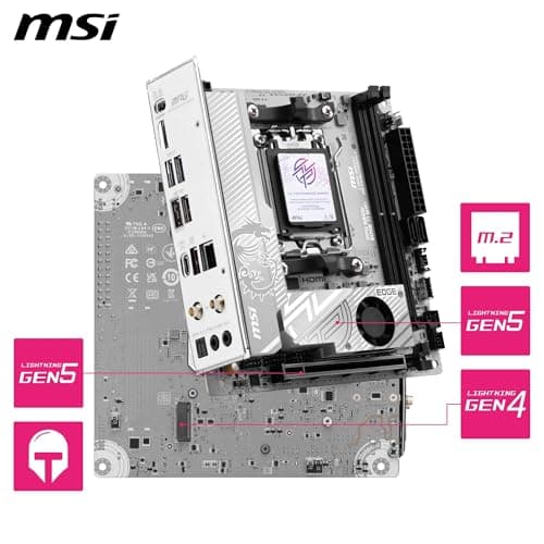 MSI B850I Edge Ti WiFi AMD B850 Socket Am5 Mini Itx, W129159787 (Socket Am5 Mini Itx) 5
