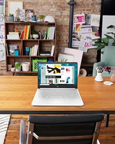 HP 14 Laptop, Intel Celeron N4020, 4 GB RAM, 64 GB Storage, 14-inch Micro-edge HD Display, Windows 11 Home, Thin & Portable, 4K Graphics, One Year of Microsoft 365 (14-dq0040nr, Snowflake White) 5