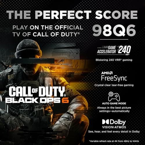 TCL 98-Inch Q65 QLED 4K UHD Smart TV with Google TV (98Q651G, 2024 Model) Dolby Vision, Dolby Atmos, HDR Pro+, Game Accelerator Enhanced Gaming, Voice Remote, Works with Alexa, Streaming Television 4