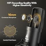 USB Microphone, MAONO 192KHZ/24Bit Plug & Play PC Computer Podcast Condenser Cardioid Metal Mic Kit with Professional Sound Chipset for Recording, Gaming, Singing, YouTube (AU-A04) 3
