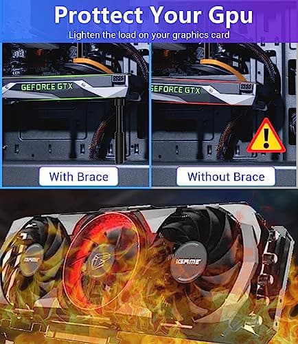 Uyubao GPU Support Bracket, Gpu Anti Sag Bracket, Graphics Card GPU Brace Support, Video Card Sag Holder Bracket, GPU Stand with Magnet & Non-Slip Sheet, L(74-120mm) 5