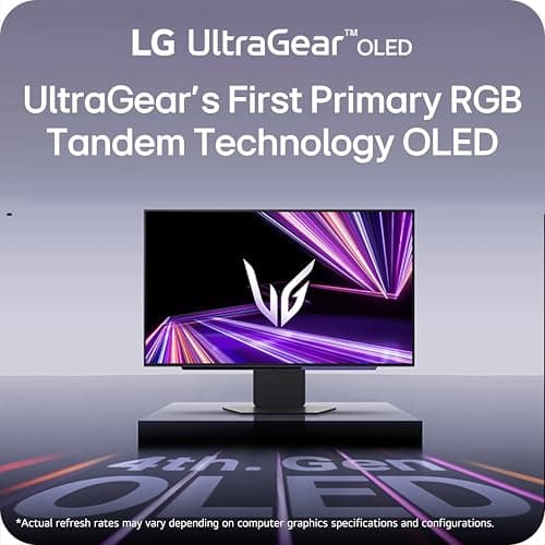 LG 27GX700A-B 27-inch Ultragear QHD (2560 x 1440) OLED Gaming Monitor, 280Hz, 0.03ms, NVIDIA G-Sync, AMD FreeSync Premium Pro, VESA DisplayHDR TrueBlack500, with up to DCI-P3 99.5%, HDMI 2.1, Black 2