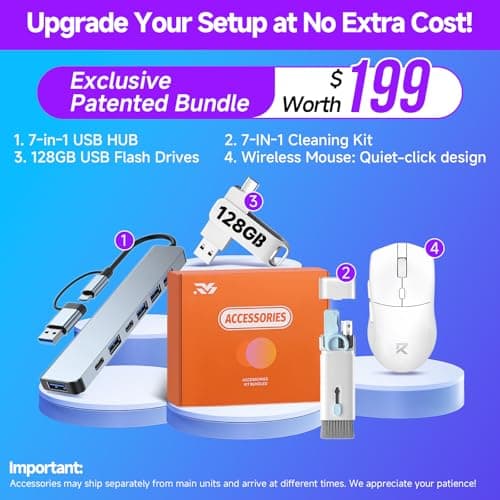 HP Business All-in-One Desktop Computer, 21.5" FHD Display, 16 GB RAM, 512 GB SSD, Intel Celeron J4025, Intel UHD Graphics 600, Webcam, Wi-Fi 6, HDMI, Wired Mouse & KB, Windows 11 Pro, w/Accessories 2