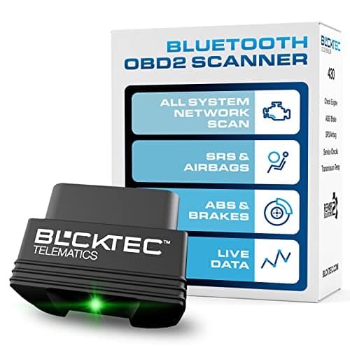 BLCKTEC 430 Bluetooth OBD2 Scanner for iPhone & Android, No Subscription Fee, OBDII Car Code Reader, Diagnose Check Engine, ABS, SRS, Airbag, Supports Vehicles 1996+