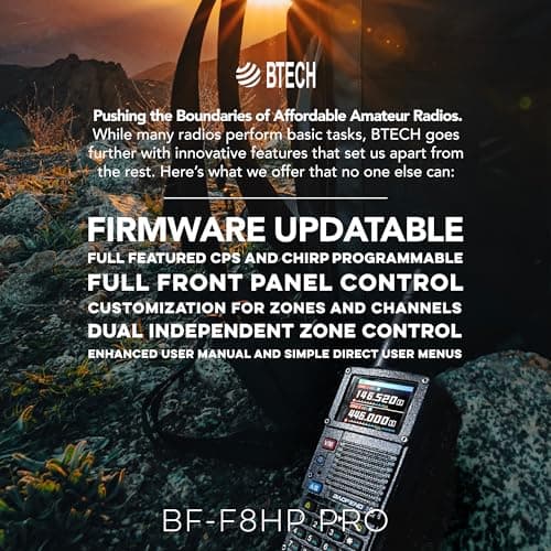 BAOFENG BF-F8HP PRO 10 W Tri-Band Two-Way Radio – UV-5R 7th Gen, 1000 Channels, GPS & NOAA Weather, Aviation/VHF/UHF/1.25 m Scanner, IP54 Rugged, USB-C Rechargeable Battery 3
