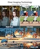 4K Digital Camera for Photography and Video, Autofocus Anti-Shake 48MP Vlogging Camera for YouTube, 3'' 180°Flip Screen Camera with Flash 16X Zoom, Digital Camera with 32GB Card Battery Charger Black 4