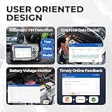 OBD2 Scanner TOPDON AD500, Oil SAS Throttle TPMS BMS EPB Reset, Engine ABS SRS Transmission, Diagnostic Scan Tool, AutoVIN, Car Check Engine Code Reader with Battery Test, Lifetime Wi-Fi Free Update 4