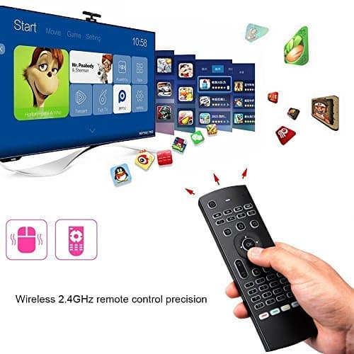 Air Mouse,MX3 Pro Voice Mini Keyboard, Backlit Remote Control,Mini Wireless Keyboard & IR Learning Air Mouse Remote,Compatible for Raspberry Pi, Android TV Box, Projector,HTPC, Window, Mac OS 5
