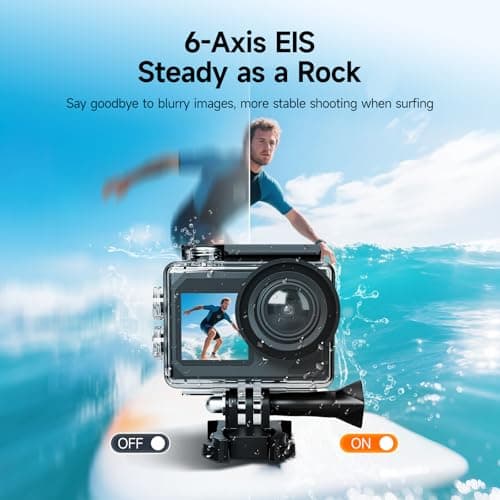 SVBONY SVGo2 4K30FPS Underwater Camera, EIS 2.0 Dual Touch-Screen Waterproof Camera Underwater, 50MP 5X Zoom, Remote Action Camera with Floating Selfie Stick, 2 Batteries for Snorkeling, Travel Vlog 3