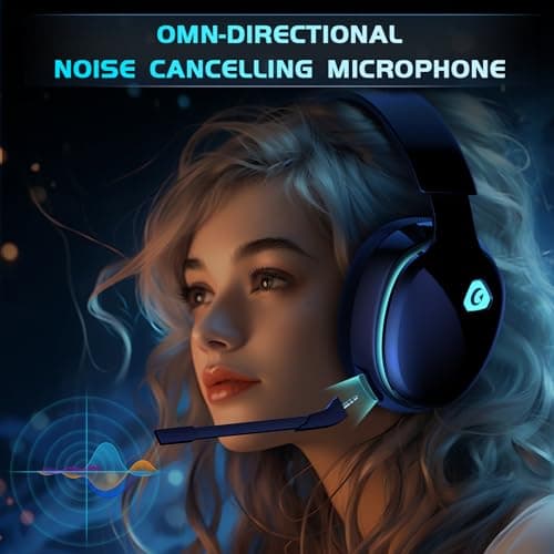 Gtheos 2.4GHz Wireless Gaming Headphones for PS5, PS4 Fortnite & Call of Duty/FPS Gamers, PC, Nintendo Switch, Bluetooth 5.3 Gaming Headset with Noise Canceling Mic, Stereo Sound, 40+Hr Battery -Black 4