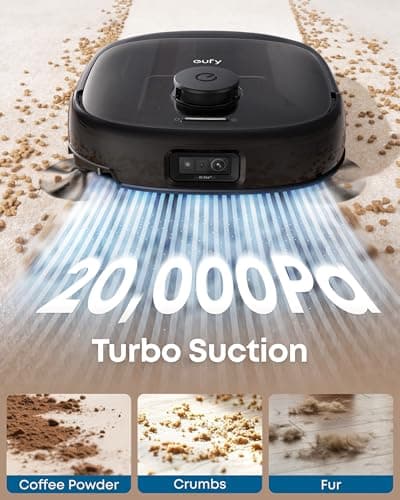 eufy Robot Vacuum E25, HydroJet System with Roller Mop, 20,000 Pa Turbo High Suction, All-in-One Robot Vacuum and Mop Combo for Home, Edge-to-Corner Cleaning, Zero-Tangle Design, AI Obstacle Avoidance 5