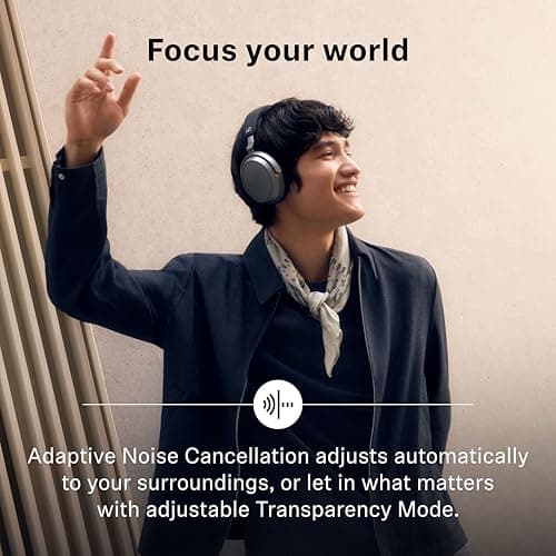 Sennheiser Momentum 4 Wireless Noise Cancelling Headphones - Bluetooth Headset for Crystal-Clear Calls with Adaptive Noise Cancellation, Over-Ear Headphones, 60h Battery Life, Folding Design, Brown 3