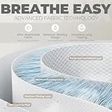 Dowinx Gaming Chair Fabric with Pocket Spring Cushion, Massage Game Chair Cloth with Headrest, Ergonomic Computer Chair with Footrest 290LBS, Black and Grey 4