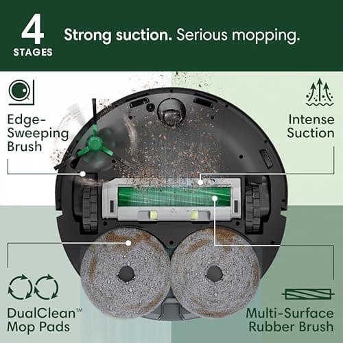 iRobot Roomba Plus 405 (G185) Combo Robot Vacuum & Mop with AutoWash Dock - Spinning Mop Pads, Self-Empties, Pad Washing & Drying, Self-Cleaning, Pad-Lift, LiDAR Navigation 4