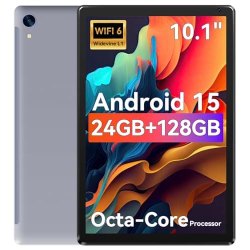 URAO Tablet,10.1" Android Tablet with Octa-core Processor 24GB RAM 128GB ROM HD IPS Touchscreen 8H Battery, Wi-Fi 6, BT 5.0, Dual Camera, Android 15 Tablets 2025