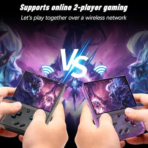 Gift for Men Women, Miyoo Mini Plus with Portable Case Retro Emulator Handheld Game Console with WiFi & RTC, Christmas Stocking Stuffers for Men, Mens Gifts for Dad,Husband, 3000+Classes Game, Gray 3