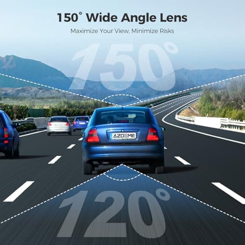 AZDOME M01 Dual Dash Cam Front and Rear with Free 64GB Card, 3" Screen Dual Dashboard Camera for Car, Built-in ADAS G-Sensor, 24H Parking Mode Car Camera (M01 Pro) 3