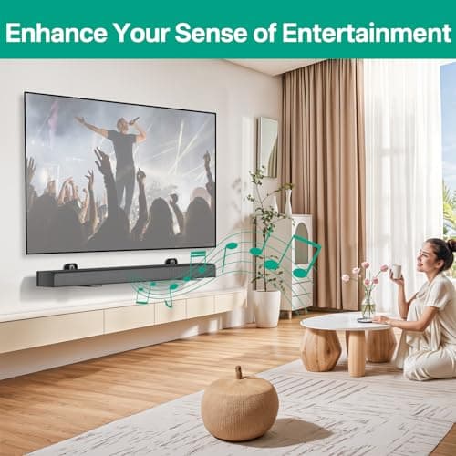 notiela Universal Soundbar Wall Mount Bracket Floating Wall Shelf for Samsung, Sony, LG, Nakamichi, Polk Audio, Vizio, Roku, Onn Soundbar Mount Mounting Bracket Sound Bar Mount Under TV 5