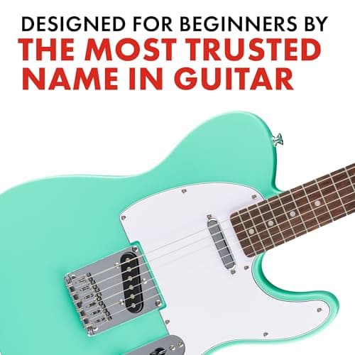 Fender Squier Debut Series Telecaster Electric Guitar, Beginner Guitar, 2-Year Warranty, Includes Free Lessons, Sea Foam Green with Satin Urethane Finish 4