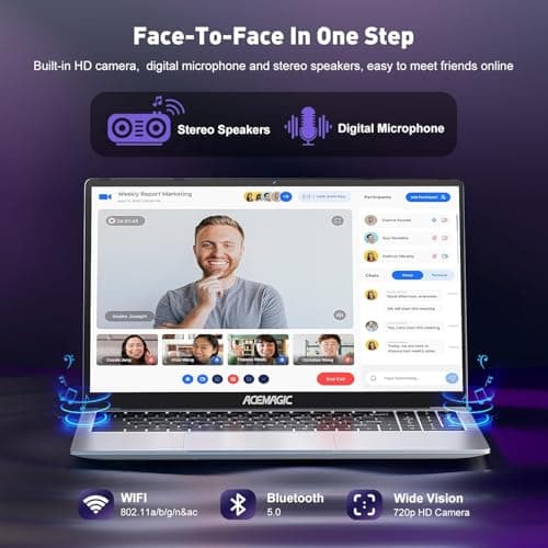 ACEMAGIC 2025 Laptop,15.6-Inch FHD Display Laptop with Quad Core-12th Alder Lake N95(Up to 3.4GHz), 16GB RAM 512GB ROM Traditional Laptop Computer,Silver 5