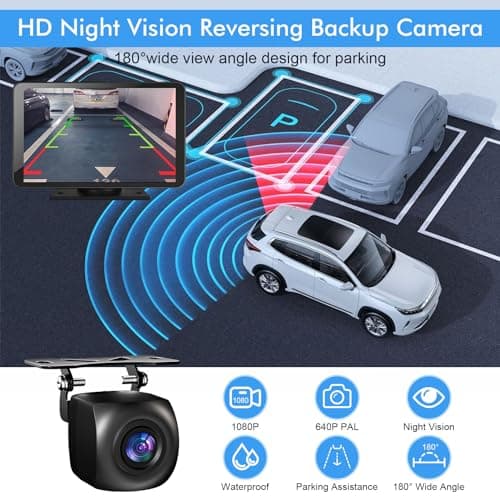 Capapro 7" HD Portable Carplay Wireless Touch Screen Double Din Car Stereo Compatible Apple Carplay and Android Auto with GPS Navigation, Voice Control, Mirror Link, Bluetooth 3